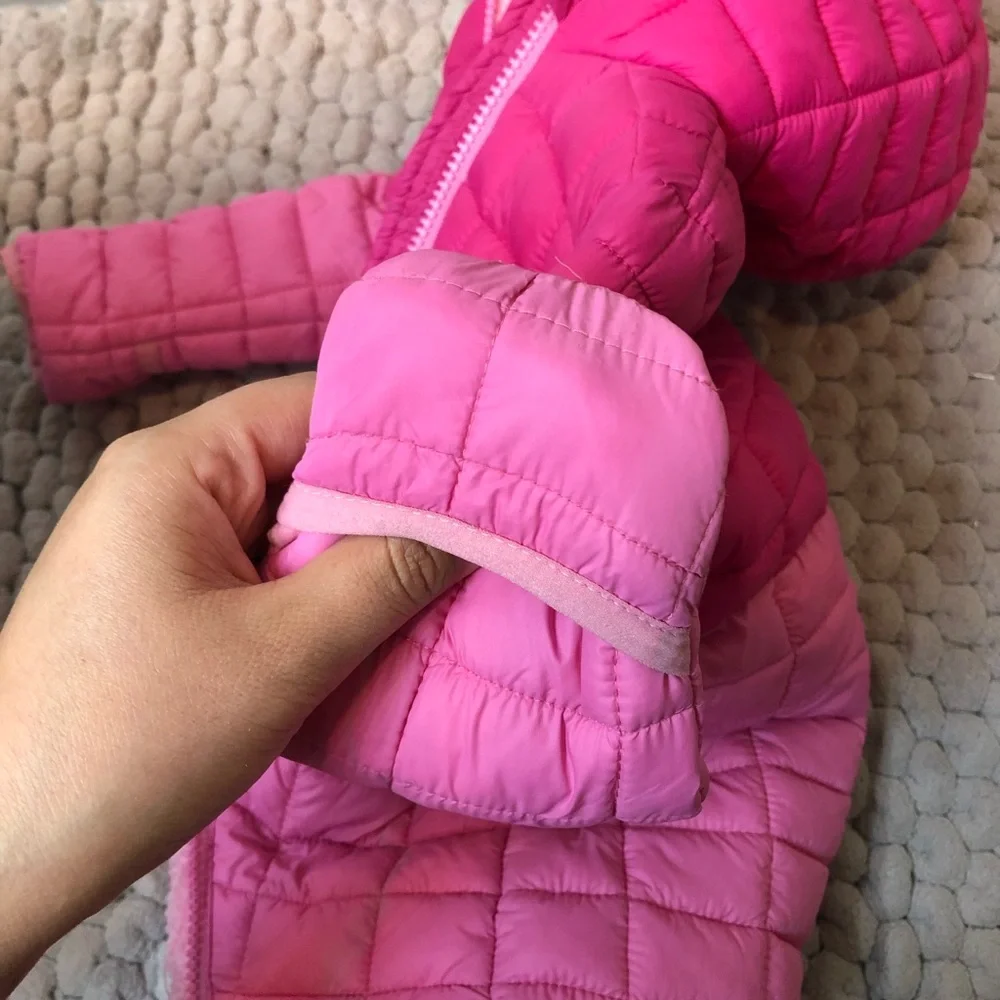 Snozu Girls Gradient Pink Quilted One-Piece Snowsuit